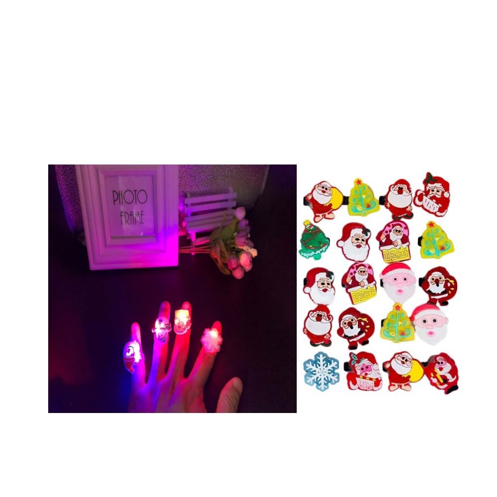 LIOOBO LED Christmas Ring for Tree Decoration 50pcs Decorative Christmas LED Ring Tree Holiday Seasonal Bright