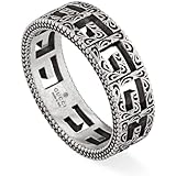 gucci silver ring with square g
