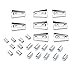 TOPNEW Chrome Door Hinge Covers Molding Trim Hood Hinge Kit for 2007 - 2016 Jeep Wrangler JK Unlimited 4 Door-8 Pcs