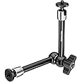 NEEWER 9.8"/25cm Adjustable Friction Magic Arm with 1/4" Screw on Both Ends, Compatible with SmallRig Cage, Flash/LED Light/Microphone/Monitor/SuperClip, Max Load 4.4lb/2kg, ST08