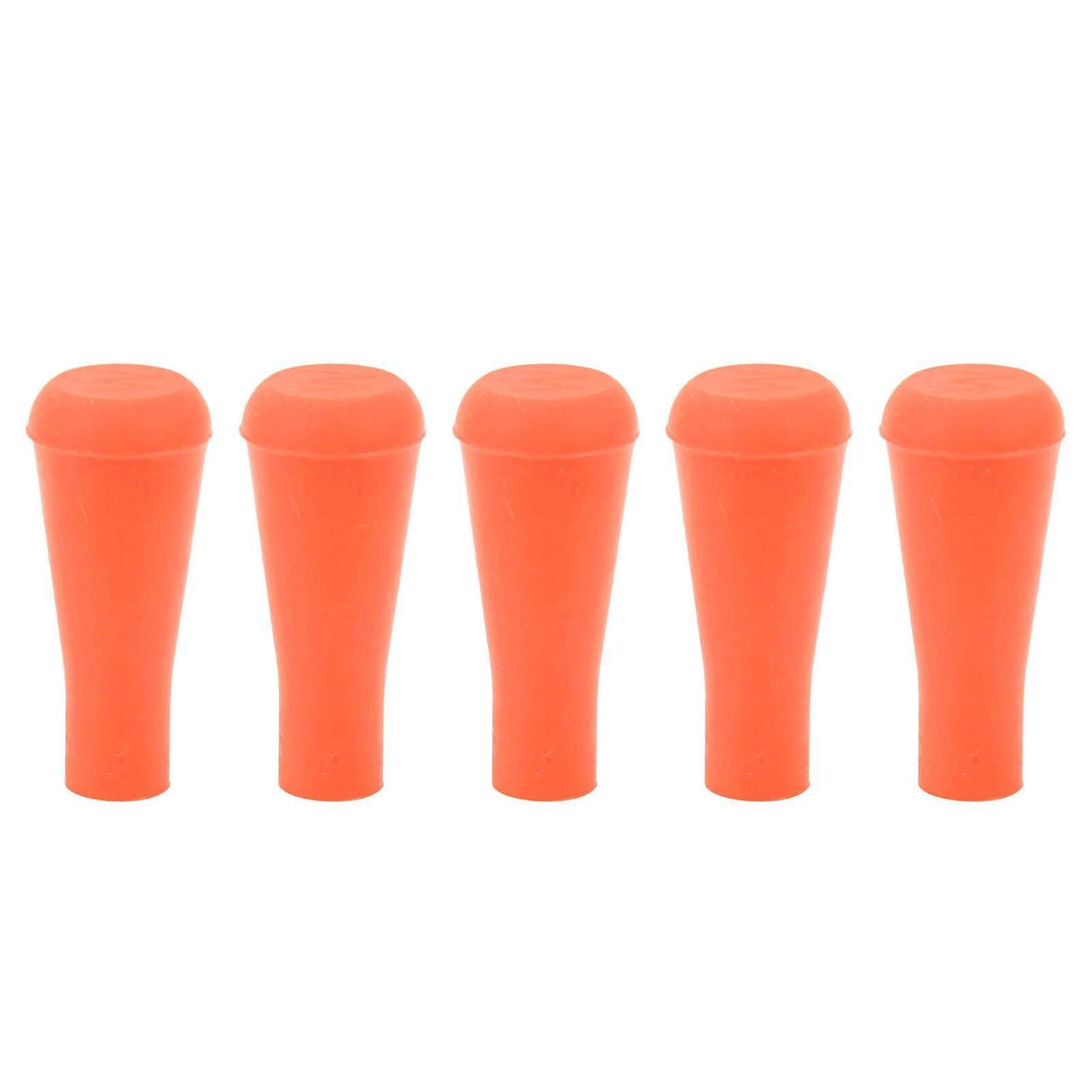 HERCHR 5Pcs Archery Rubber Arrow Tips, 6mm Rubber Arrowheads Soft Arrow Head Safety Blunt Point Broad Heads Replacements Arrowhead Points for Archery Game Practice Training (Orange)