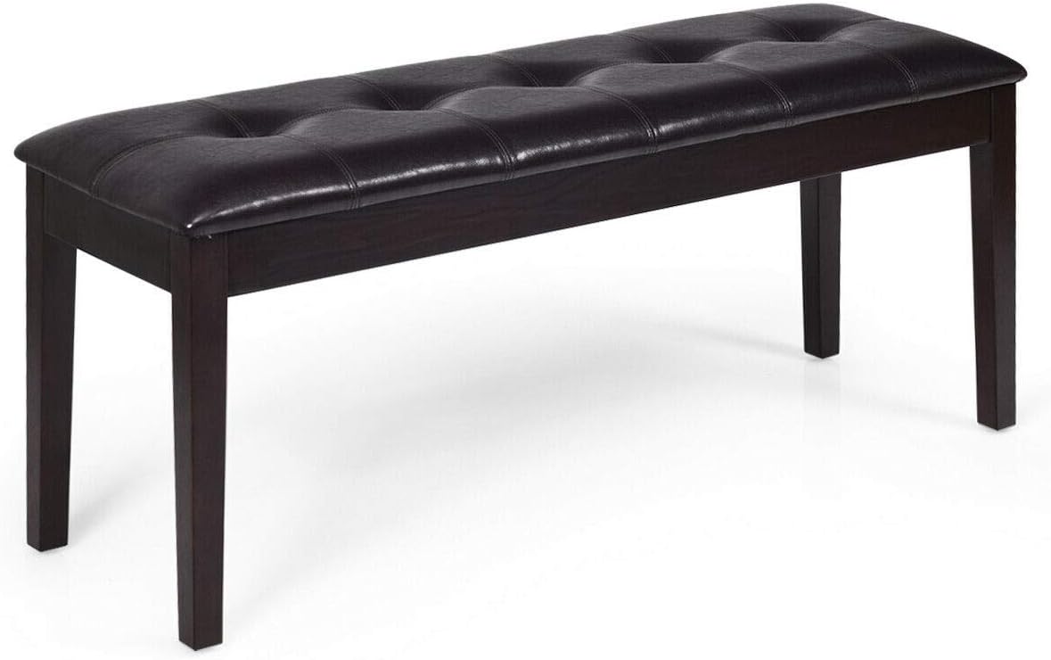 Amazon Com Black Dining Room Bench Upholstered Pu Soft Padded