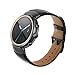 Kartice for ASUS ZenWatch 3 Band,Vintage Genuine Leather Watch Band Strap Replacement Watchband with Secure Metal Clasp Buckle for ASUS ZenWatch 3 WI503Q Black