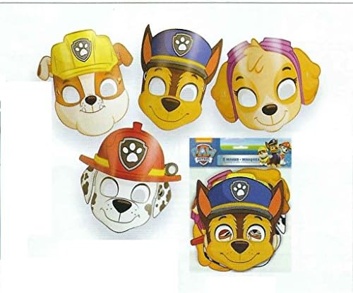 Skye Girl Paw Patrol 8 Pack Paper Mask Birthday Party Supplies Skye