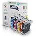 ND® LC101 LC103 LC105 LC107 Refillable Ink Cartridges with Auto Reset Chips for Brother MFC-J285DW, MFC-J4310DW, MFC-J4410DW, MFC-J4510DW, MFC-J4610DW, MFC-J470DW, MFC-J4710DW, MFC-J475DW, MFC-J650DW, MFC-J870DW, MFC-J875DW Printers