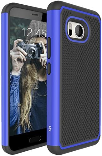 HTC U11 case, HTC Ocean Case, LK [Shock Absorption] Drop Protection Hybrid Armor Defender Protective Case Cover for HTC U11 / HTC Ocean (Blue)