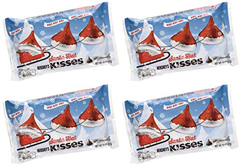 Hershey's Milk Chocolate Holiday Santa Hat Kisses 11 oz. Pack of 4