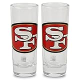 NFL Color Team Logo 2oz Cordial Shot Glass 2-Pack