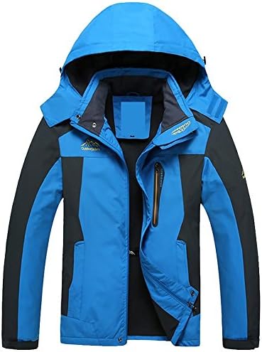 M&amp;C Men 's large size single - layer jacket Breathable warm outdoor sports climbing service coat , deep blue , l