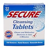Denture Cleanser 32 Tab By Secure Denture Adhesive (1 Each)