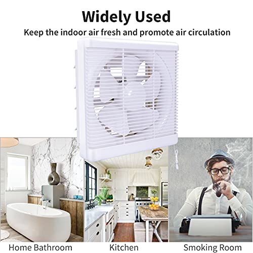 Exhaust Shutter Fan 300 CFM, 2 Direction Reversible Strong Airflow Wall Mounted Vent Fans