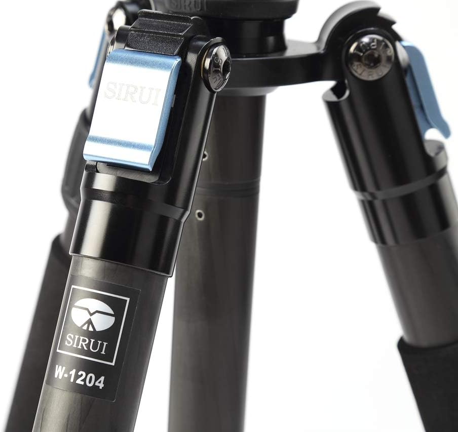Sirui W-1204 4-Section Waterproof Carbon Fiber Tripod, 33.1lbs Capacity, 65" Maximum Height, Gray (6913) : Camera & Photo
