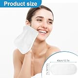 URAQT 5 Pack Microfiber Face Cloths Makeup Remover Washable Soft White view 2