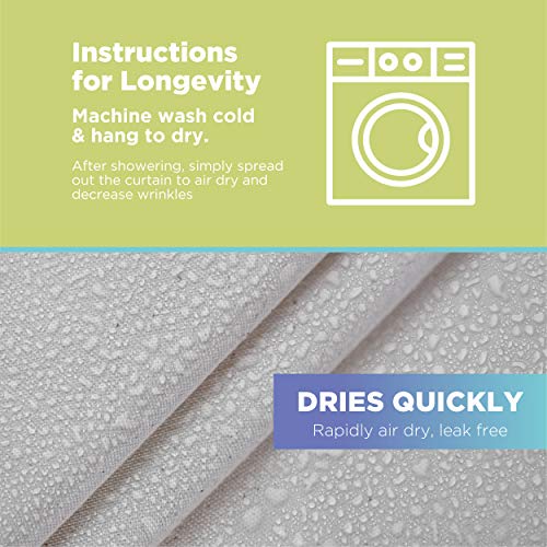 Bean Products Organic Cotton Stall Shower Curtain (Natural), [54" x 74