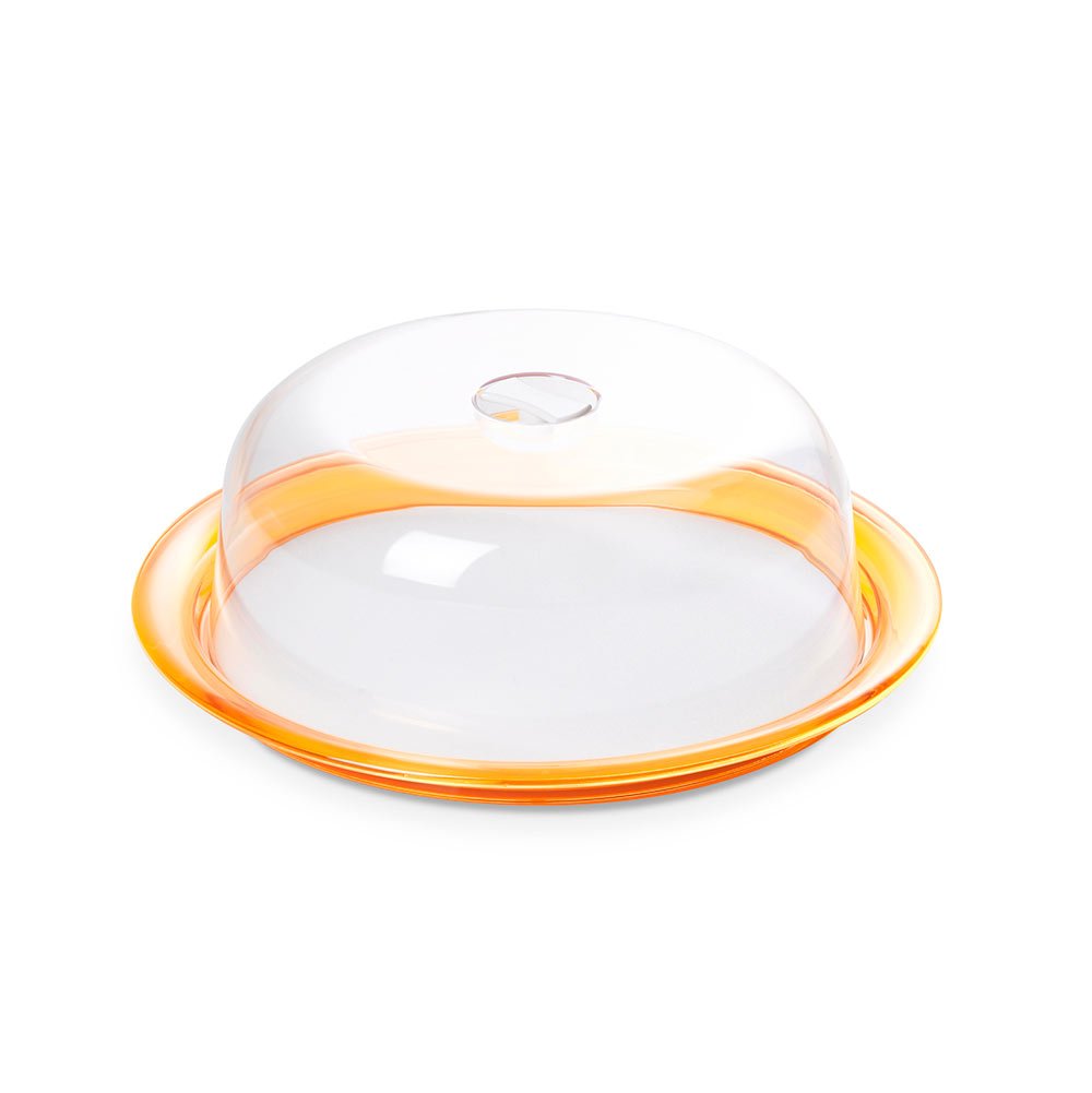 omada Design Tray for Cakes with Domed lid, Also Suitable for displaying Their Creations, 9,84 inch in Diameter, Globo Line