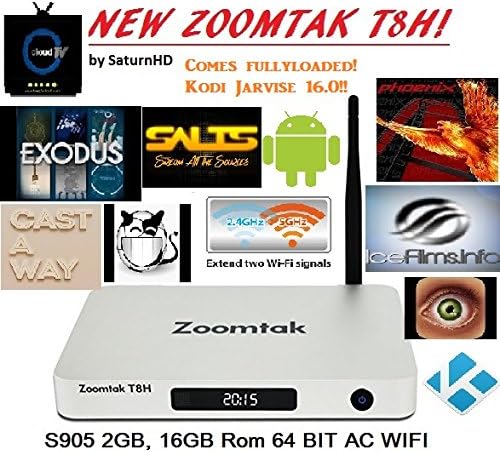 SaturnHD T8H 2GB Android TV box S905 Amlogic 5.1 Lollipop 4K Ultimate HD Streaming Media Player Quad Core 64-Bit 16GBoy rom Penta-core GPU H.265 Dual Band AC WIFI Support