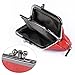Leather Coin Change Purse for Women Ladies Kiss Lock Wallet Key Card Holder Organizer with Zipper Cute Small Pouch Retro Mini Clutch Bag Katloo (Red)