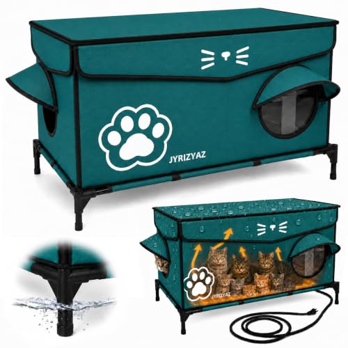 JYRIZYAZ Large Heated Outdoor Cat House