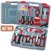 Hi-Spec 120 pc Home & Garage Tool Kit with Long Nose Pliers, Tongue and Groove Pliers, Ratcheting Bit Driver, Claw Hammer, Hack Saw, Precision Screwdriver Set, Adjustable Wrench & Sockets Tool Set