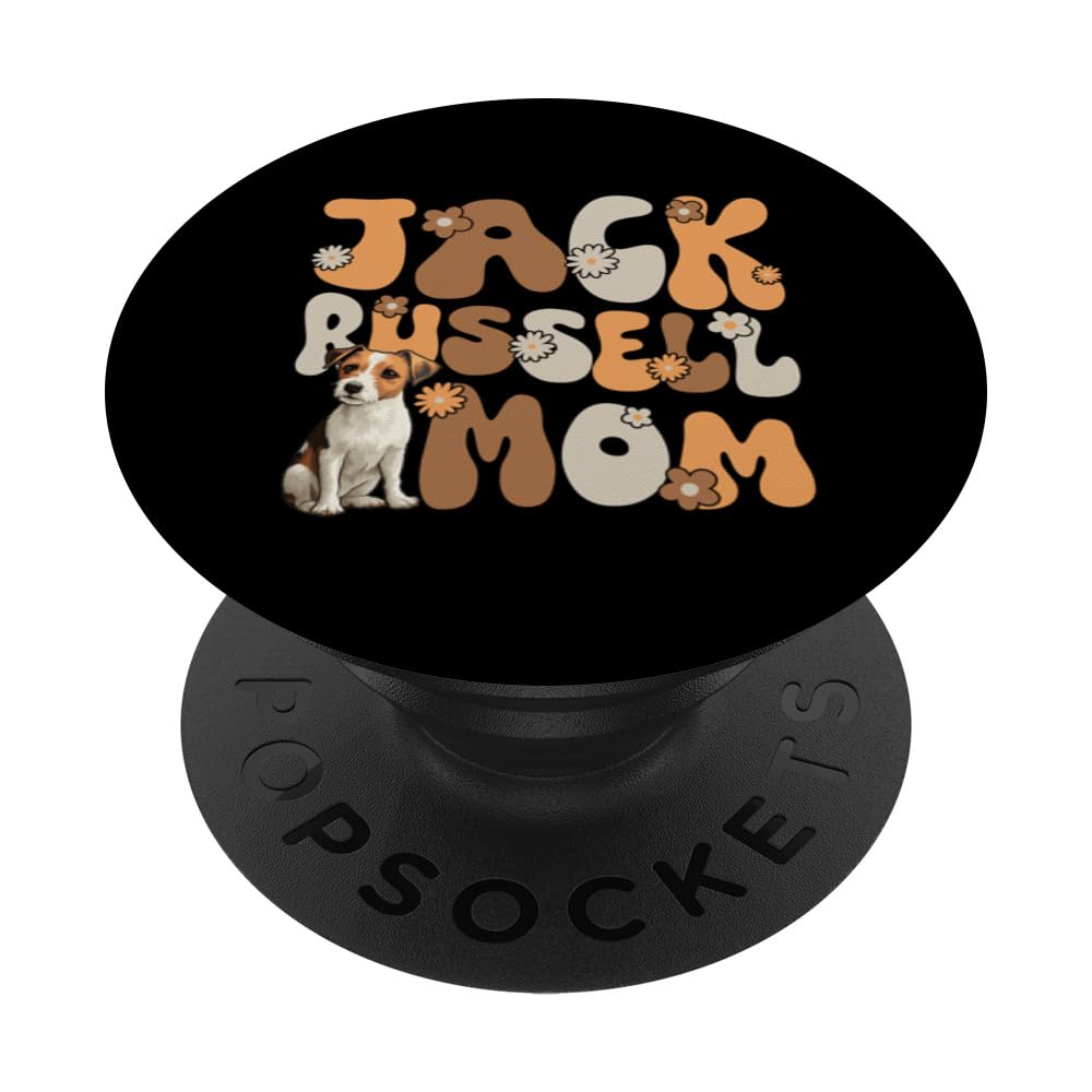 Jack Russell Terrier Groovy World's Best Jack Russell Mom PopSockets Swappable PopGrip