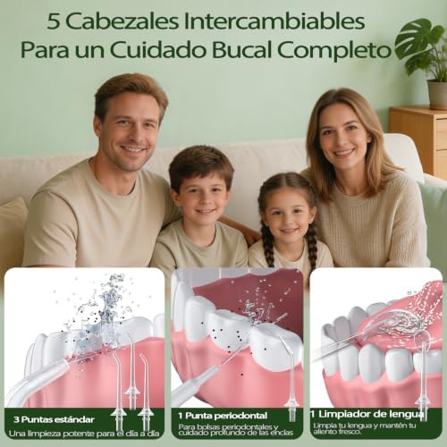 Irrigador Dental, 350 ML Irrigador Bucal con Autoajuste DIY — foto 4 de 7