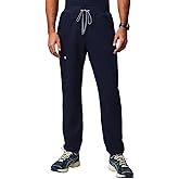 Fabletics Men's Intake Scrub Pant - MotionTech, 4-Way Stretch, Wrinkle-Resist, Anti-Shrink, Navy, Reg, XL