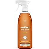 method Daily Wood Cleaner, Almond, 28 fl oz | Removes Dust &amp; Grime, No Greasy Residue, For Sealed Wood Surfaces including Counters, Shelves, Tables, Walls and Panels