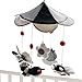 SHILOH Baby Newborn Crib Mobile Plush Canopy Toys without musical box or arm-B (White Black)