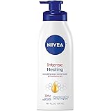 NIVEA Intense Healing Body Lotion, 72 Hour Moisture for Dry to Very Dry Skin, 16.9 Fl Oz Pump Bottle