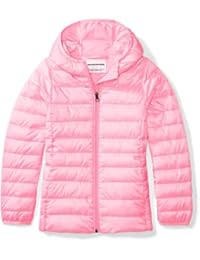Girls' Lightweight Water-Resistant Packable Hooded Puffer Jacket