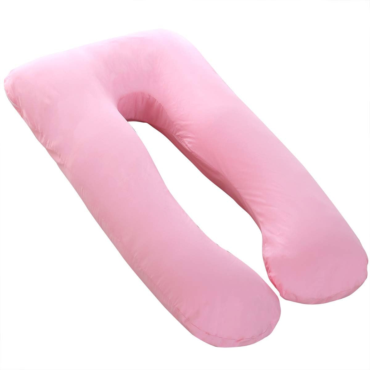 Shanna Body Maternity Pregnant Pillows,57" Pregnancy Pillow for Pregnant Women Sleeping with Washable U-Shaped Cotton Cover Support Body, Belly, Back (Pink)