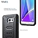 ULAK [Knox Armor] Rugged Dual Layer Hybrid Protective Case Front Cover Without Built in Screen Protector Holster for Samsung Galaxy Note 5 - Retail Packaging - Black