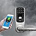 3 Pack - Ultraloq UL3 Bluetooth Enabled Biometric Fingerprint and Touchscreen Smart Lever Locks. Satin Nickel “Smart Phone not included”