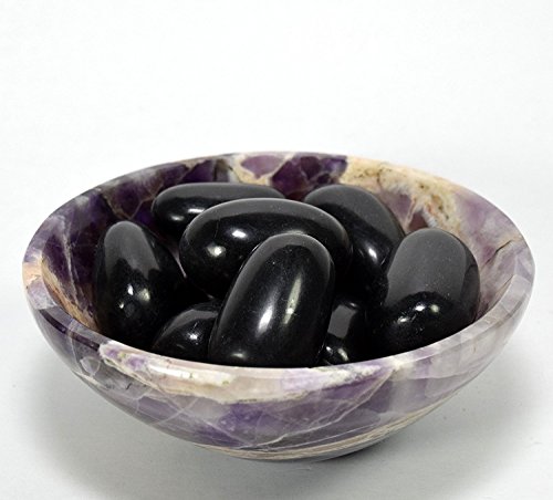 5PCS Natural Black Onyx Pebbles Polished Cabochon Gemstone Crystal Mineral Specimen Cabs from Peru
