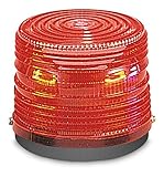 Federal Signal 141ST-120R Electra Flash Strobe Warning Light, Single Flash, Surface or Pipe Mount, 120 VAC, Red