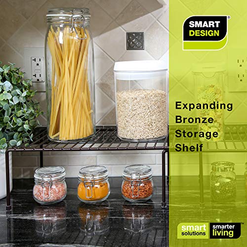 Smart Design Expandable Storage Rack Set of 6 Metal Wire Kitchen