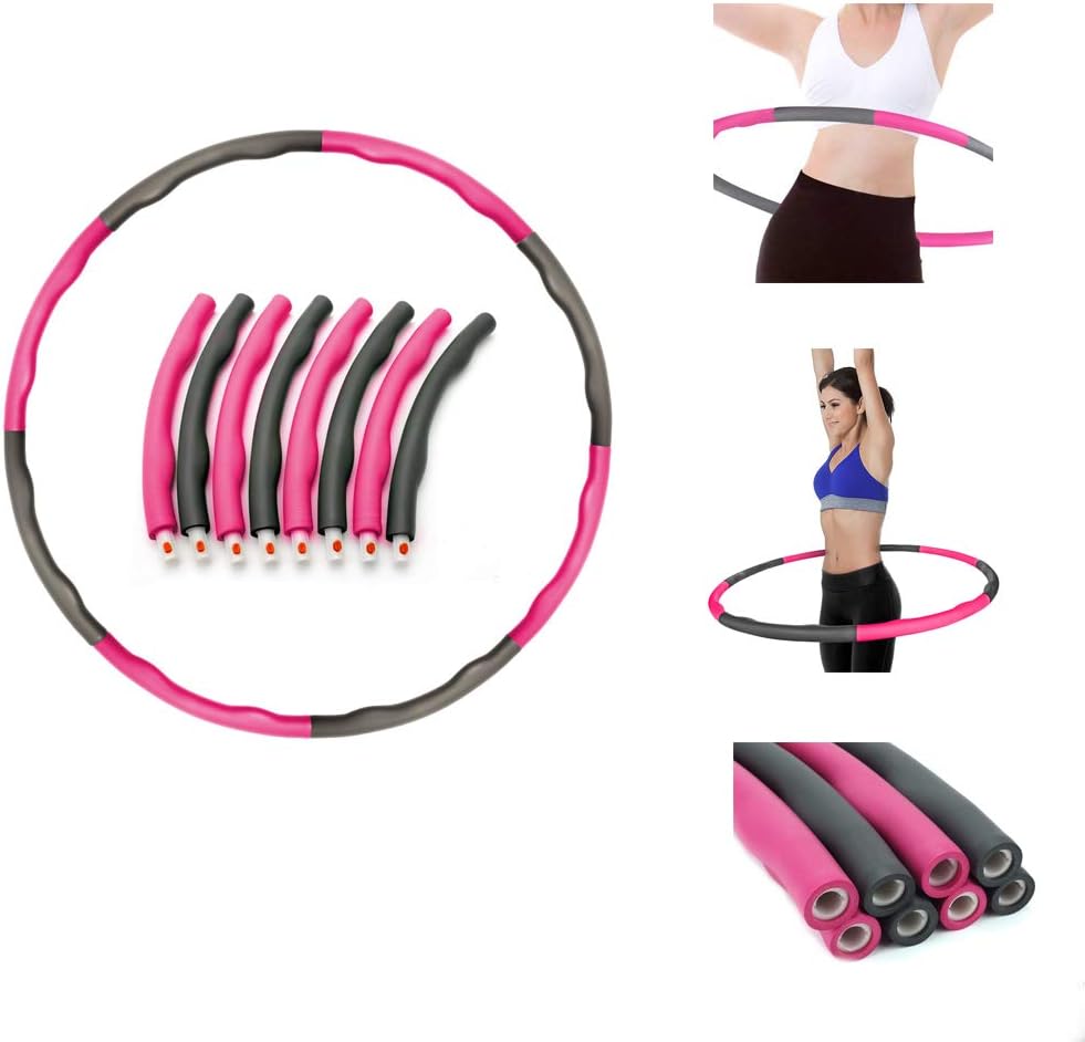 Vlio Hoola Hoop Folding Fitness Weighted Hoola Hoops 1kg 8 Sections