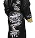 Chinese Bath Robe with Really Big Dragon in Both Side Gold and Black