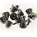 RUBYCA 10 Sets Black Gunmetal 8MM Big Mushroom Studs and Spikes Metal Screw-Back Leather-Craft DIY 8mm