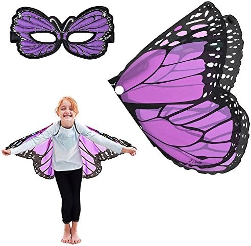 Douglas Cuddle Purple Monarch Butterfly Wings and Mask Bundle Set