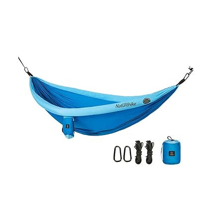 Kuqiqi Double Camping Hammock - Lightweight Nylon Portable Hammock, Best Parachute Double Hammock for Backpacking