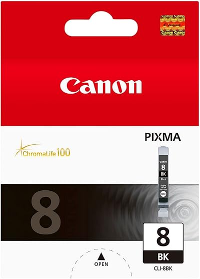 Canon CLI-8BK Black Ink Tank - High Yield Photo Printing - 11ml