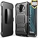 Galaxy A6 Case, With [Tempered Glass Screen Protector], Circlemalls Heavy Duty [Combo Holster]Rugged Belt Clip Phone Cover With Built-in Kickstand And Stylus For Samsung Galaxy A6-Black
