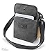 Koolertron Vintage Canvas Crossbody Shoulder Tablet Bag Lightweight Small Satchel Bag For Men & Women (Grey, 6.88