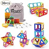 Tomons Magnetic Blocks Building Set for Kids, Magnetic Tiles Educational Building Construction Toys for Boys and Girls with Storage Bag