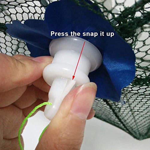 Bonlting Portable Folded Fishing Net - Crab Trap,Minnow Traps,Shrimp Trap,Fishing Bait Traps,Crayfish Trap, (6 Sides 12 Holes) - Thumbnail 5