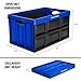CleverMade CleverCrates 62 Liter Collapsible Storage Bin/Container: Solid Wall Utility Basket/Tote, Royal Blue