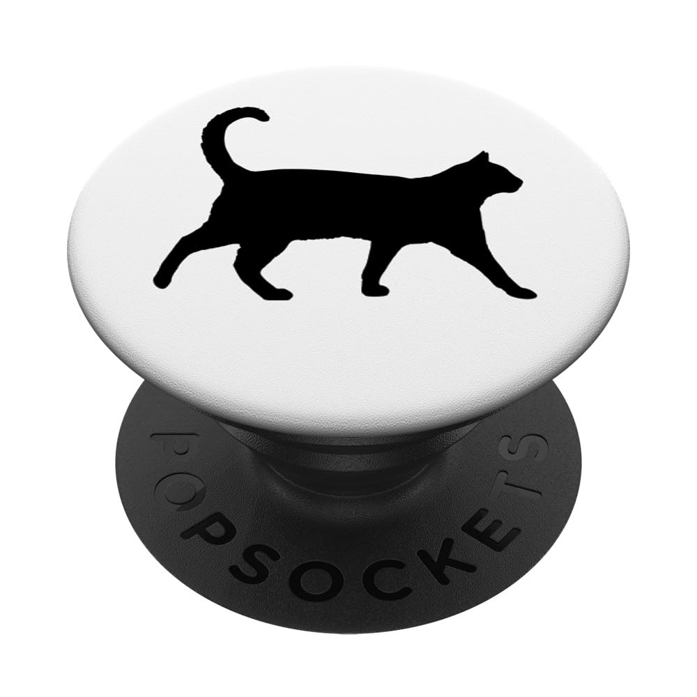 Black White Cat PopSockets Swappable PopGrip