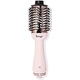 L'ANGE HAIR Le Volume 2-in-1 Titanium Blow Dryer Brush | Hot Air Brush in One with Oval Barrel | Hair Styler for Smooth, Frizz-Free Results for All Hair Types (Blush - 75 mm)