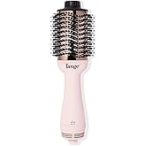 L'ANGE HAIR Le Volume 2-in-1 Titanium Blow Dryer Brush | Frizz Control Blowout Hair Dryer Brush For Drying And Straightening | Volumizing Hot Air Styler For All Hairstyles | Oval Barrel | Blush - 75mm